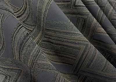 Шторна тканина жакард "Mystery". Колір капучино з сірим. Код 1625ш