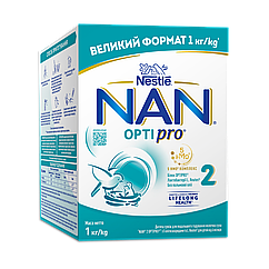 NAN 2 OPTIPRO з 5 олігосахаридами та L. Reuteri Суха молочна суміш для дітей з 6 місяців, 1 кг