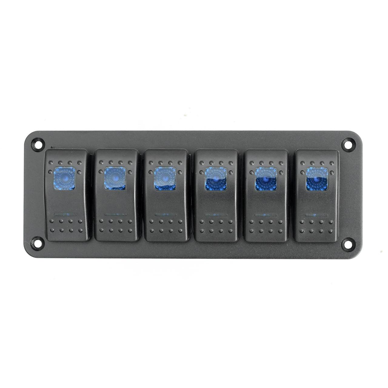 Панель перемикання на 6 кнопок 6 YuJ синій LED новий стан 6 перемикачів для керування пристроями