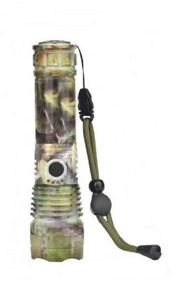 Ліхтар ручний акумуляторний Police RB264 P90 LED Zoom 1x18650 microUSB Camo (7_01501), фото 1