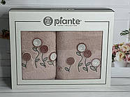 Набір махрових рушників 50*90 і 70*140 TM Piante Home Туреччина ramaska pudra колір пудровий