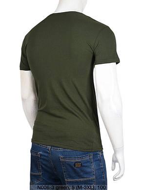 Футболка чоловіча однотонна green норма гуртом (M-3XL) Україна-131509, фото 4