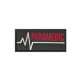 Вишитий патч  шеврон "PARAMEDIC" на липучці