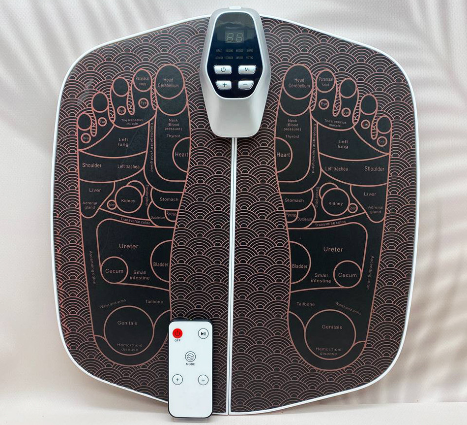 Масажер для ніг EMS  Foot-3D імпульсний мікрострумовий, акумуляторний. 8 режимів, 32 рівнів інтенсивності, фото 1