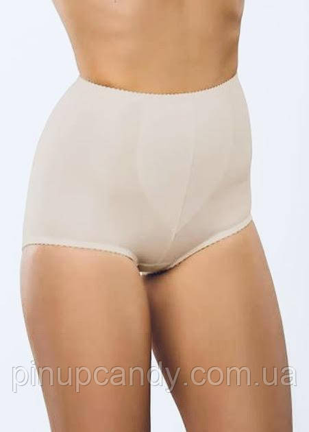 Стягуючі труси для корекції фігури Афина 012 із щільного спандексу пудрові M, фото 1