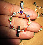 Срібний кулон "Чакра" із зеленим турмаліном, фото 6