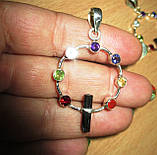 Срібний кулон "Чакра" із зеленим турмаліном, фото 2