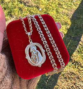 Набір Xuping Ланцюжок 50 см ( 3,5 мм ) + Ладанка 3 см (18к колір золота 585п) 77-074