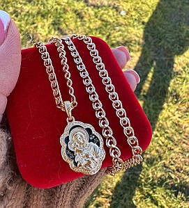 Набір Xuping Ланцюжок 50 см ( 3,5 мм ) + Ладанка 3 см (18к колір золота 585п) 77-075