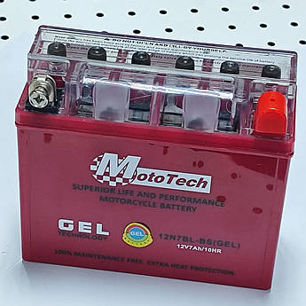 Акумулятор 12V 7Ah 12N7BL-BS (GEL) MotoTech 2024 рік