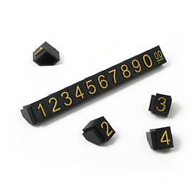 Пластикові цінники чорні маленькі набори, золоті цифри 3х5мм, 100 шт.