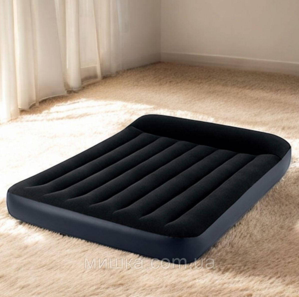 Надувний матрац 137*191*25 см з підголівником, Intex 64142 Pillow Rest