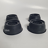 Підставки антивібраційні для пральної машини і сушарки 4 шт, протиковзні ніжки на присосках під техніку Чорні, SP-01, фото 3