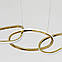 Підвісна подовжена Led люстра кільця в золоті (2305/3GD), фото 5