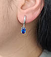 Срібні сережки з танзанітом С1004/В-тз, фото 2