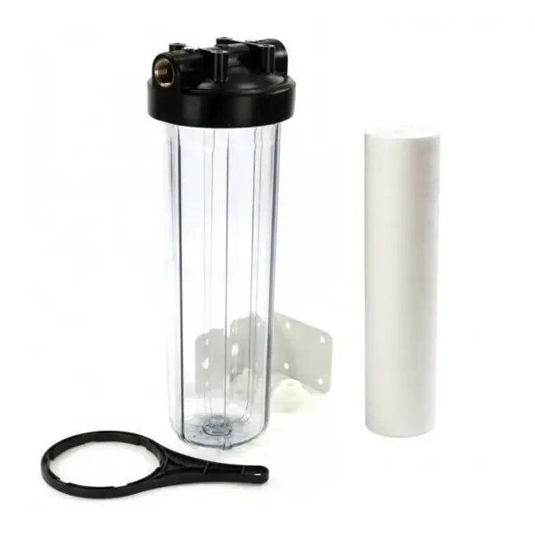 Колба Вig Вlue Аквакут 20х4 ключ, кріплення (Прозора)