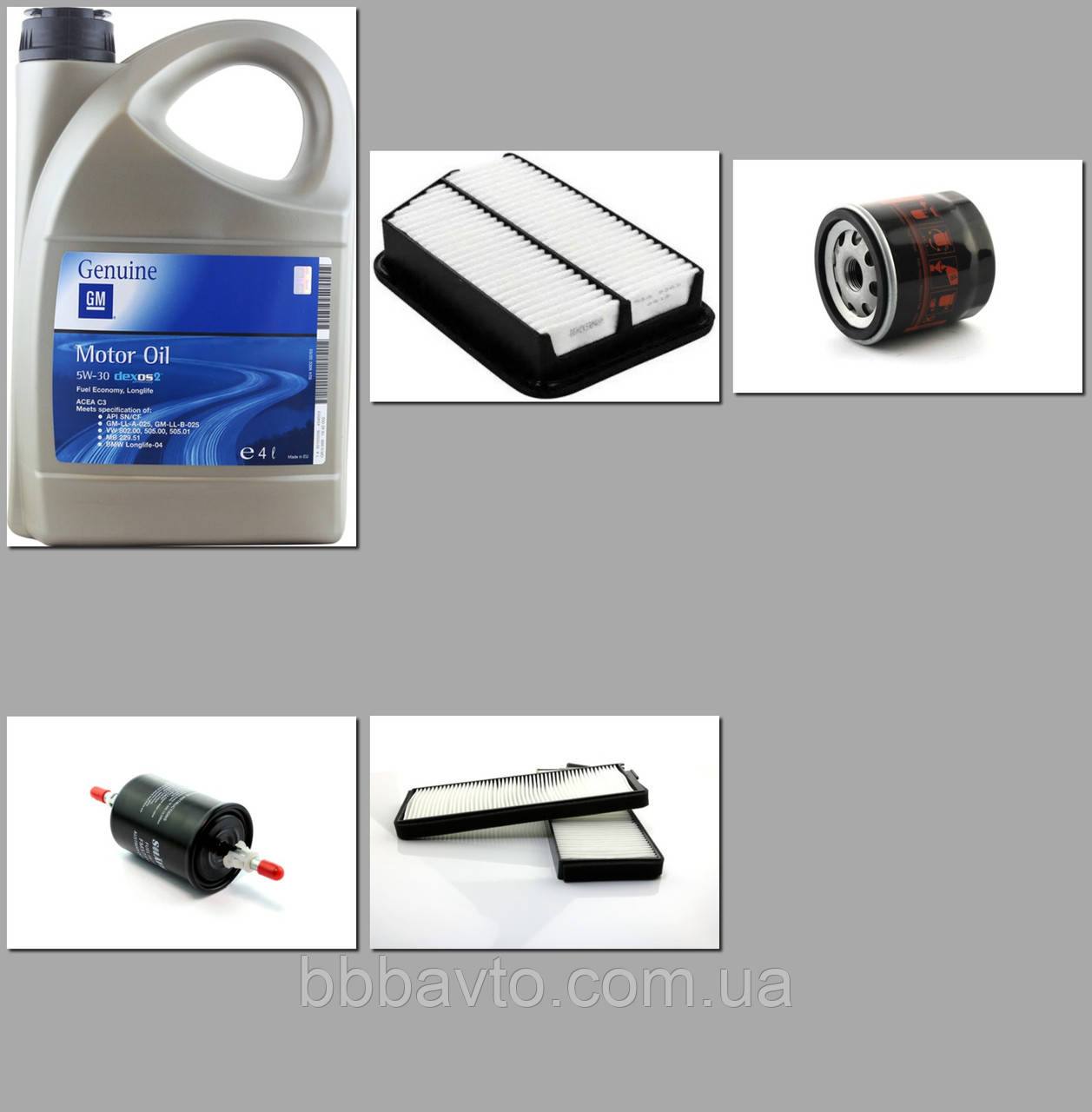 Набір для ТО автомобільних фільтрів та оливи Daewoo Rezzo/Daewoo Tacuma 1,6 л. (107 к.с.) (2000-2008), фото 1