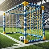 Сітка для воріт міні-футбольних безвузлова «ЕЛІТ 1.1 Патріот» синьо-жовта (пара), фото 3