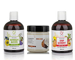 Набір масажних олій: Кокосова, STOP Целюліт, Корекція фігури, Elit Lab