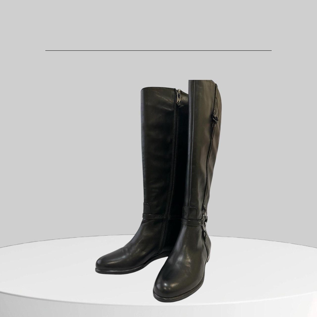 Чоботи жіночі Betty Pretty з натуральної шкіри чорні RBX121192A42