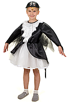 Дитячий карнавальний костюм Ластівка для дівчинки з атласу та фатину р. 110-130