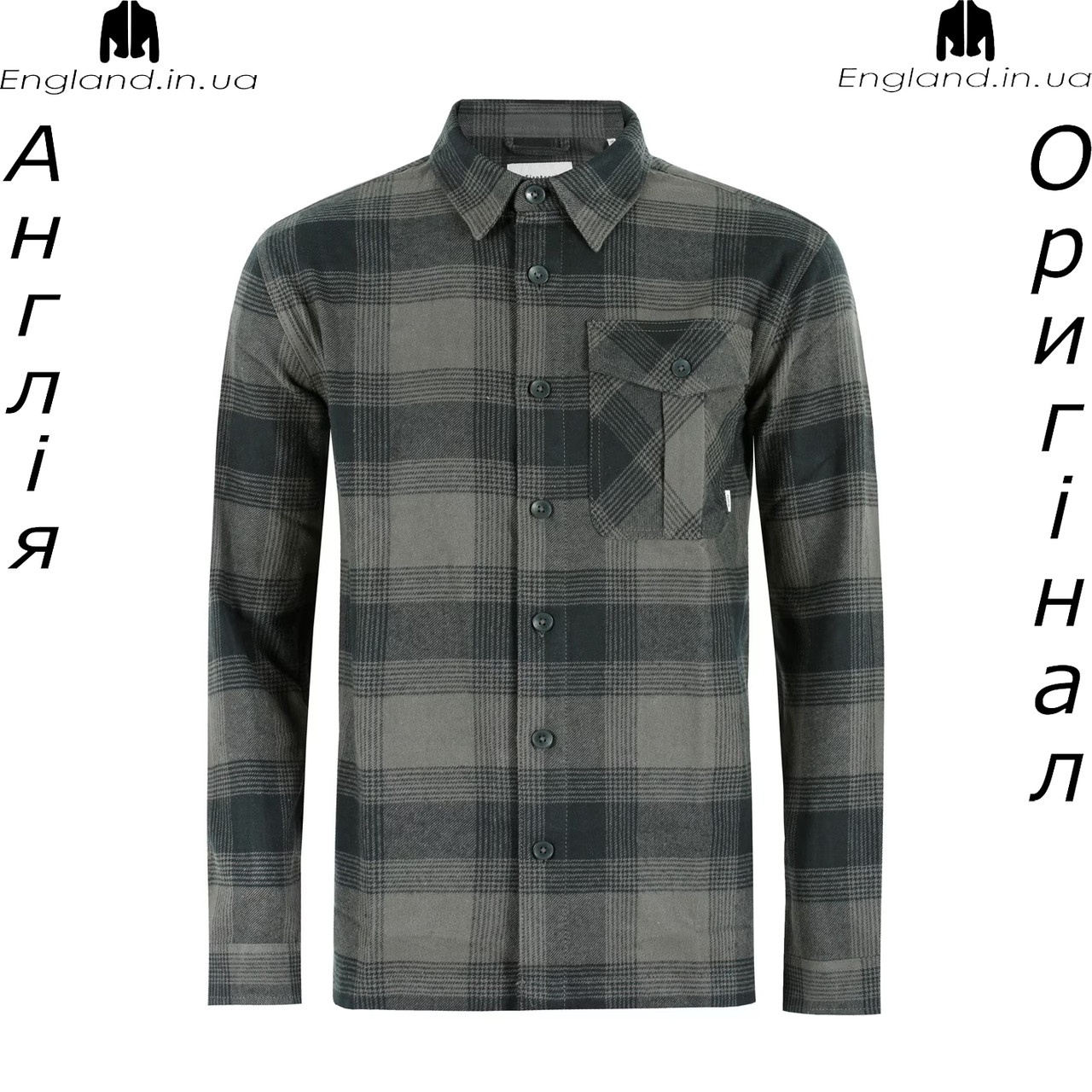 Сорочка чоловіча в клітинку Firetrap (Фаєртрап) з Англії - на довгий рукав, фото 1