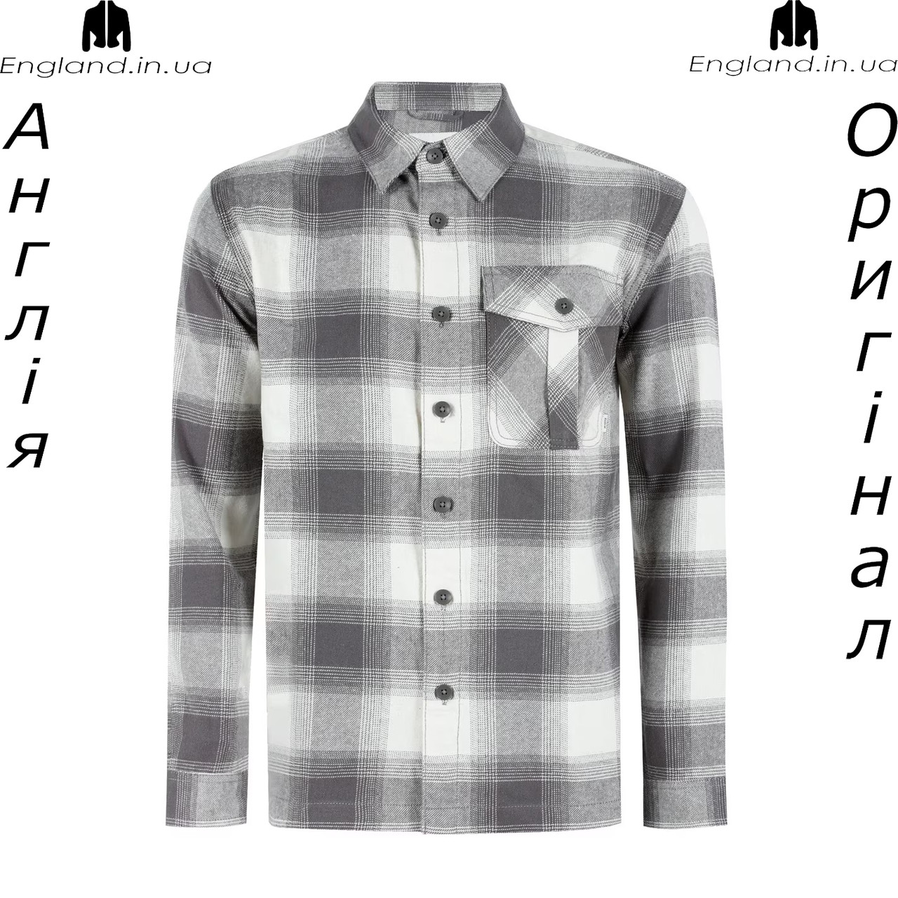 Сорочка чоловіча в клітинку Firetrap (Фаєртрап) з Англії - на довгий рукав, фото 1