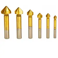Набір конічних фрез по дереву (6.3-20.5 мм) 6 шт. Kraft & Dele KD983