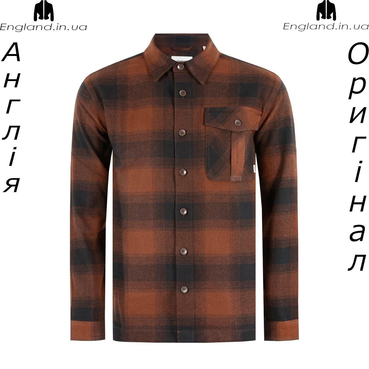 Сорочка чоловіча в клітинку Firetrap (Фаєртрап) з Англії - на довгий рукав, фото 1