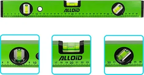 Рівень будівельний 40 см, 3 капсули Alloid LD-151040, фото 1