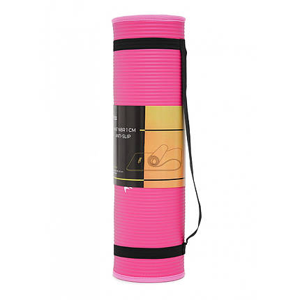 Килимок спортивний Cornix NBR 183 x 61 x 1 cм для йоги та фітнесу XR-0097 Pink/Pink, фото 1