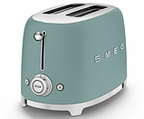 Матовий тостер із двома відділеннями Smeg TSF01EGMEU дизайнерський тостер із піддоном для крихт, фото 3