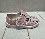 Дитячі тапочки на дівчинку текстильні Waldi Машадля садка рожеві 25-30, фото 2