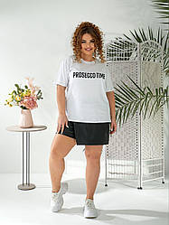 Крута та модна оверсайз футболка з бавовна білого кольору