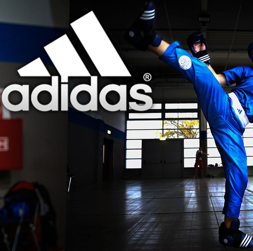 Брюки для кікбоксингу Adidas WAKO Full Contact штани сині для боксу єдиноборств форма Kickboxing