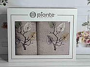 Набір махрових рушників 50*90 і 70*140 TM Piante Home Туреччина Listik gul колір коричневий