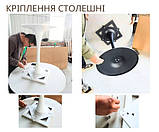 Стіл Опал круглий (D=90), білий/кераміка білий, фото 4