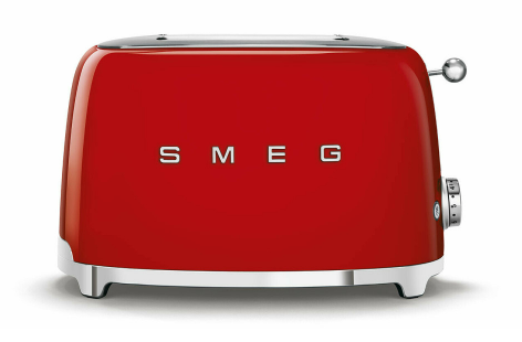 Глянцевий тостер із двома відділеннями Smeg TSF01RDEU дизайнерський тостер із піддоном для крихт