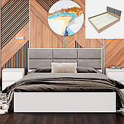 Ліжко з м'яким узголів'ям Лайт-1600 (основа Щит ДСП)