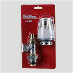 Кран RTL кутовий з термоголовкою арт.941-Gi 1/2"х1/2" (Чехія)