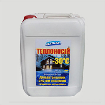 Рідина для систем опалення Akrilika Теплоносій -30°C 10л, фото 1