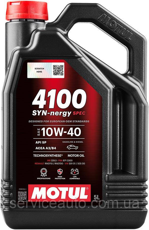 Моторна олива Motul 4100 SYN-NERGY SPEC SAE 10W40, 5L