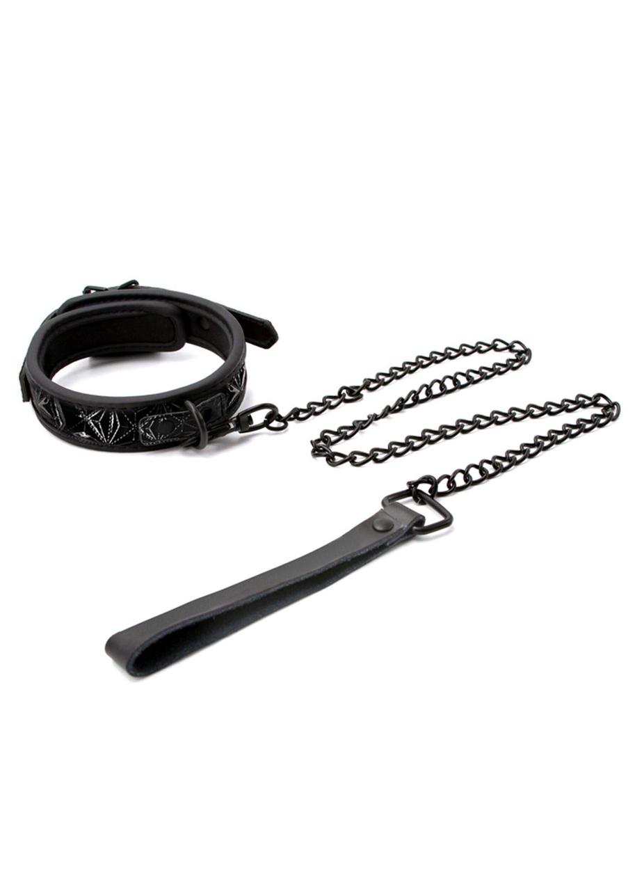 Елегантний нашийник із повідцем Ns Novelties Sinful Collar Black