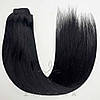 Натуральне Слов'янське Волосся на Заколках 55-60 см 110 грам, Чорний №01, фото 4