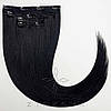 Натуральне Слов'янське Волосся на Заколках 55-60 см 110 грам, Чорний №01, фото 6