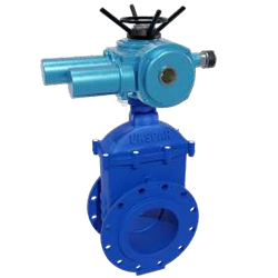 Затвор з електроприводом клиновий фланцевий чавун