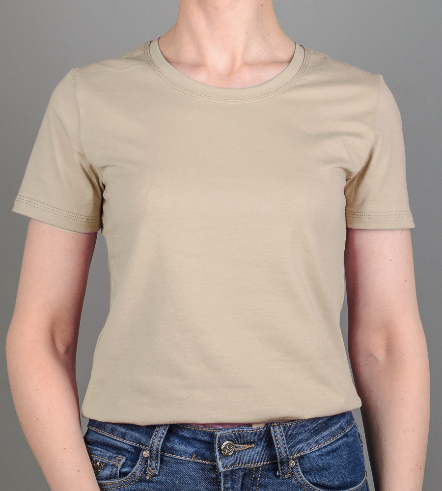 Футболка жіноча Однотонна 2300ж (Уп.4шт M-XXL), Таш