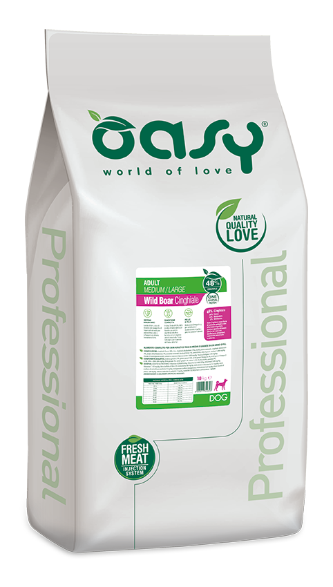 Сухий корм для собак середніх та великих порід Oasy One Animal Protein ADULT Medium and Large, дикий кабан 18 кг