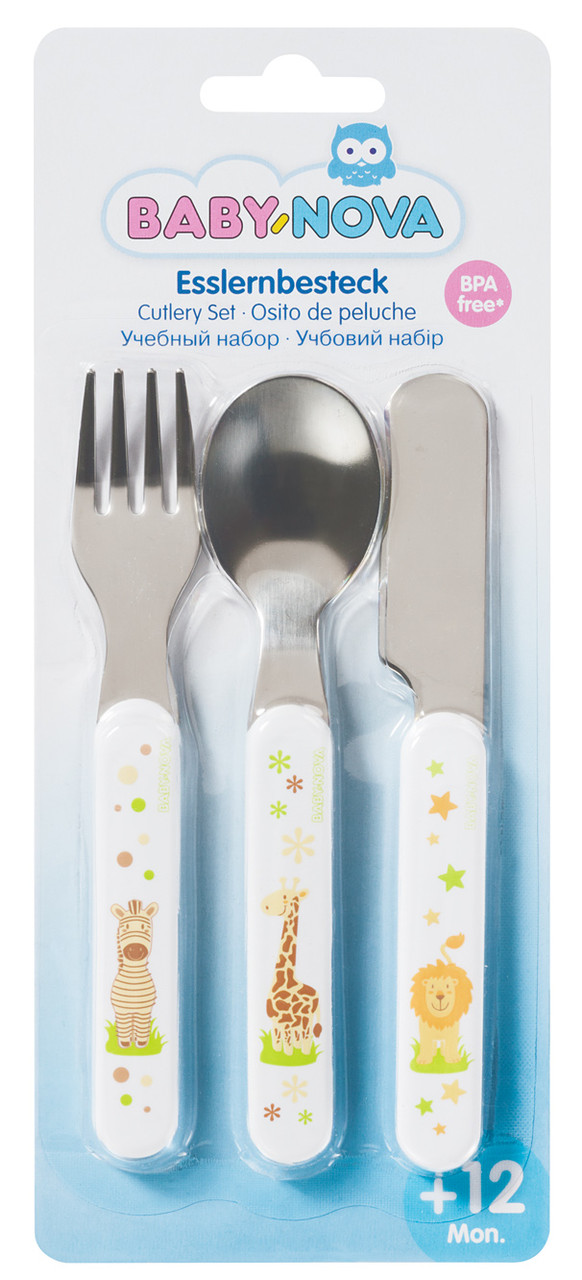 Набір столовий Baby-Nova, (ложка,виделка,ніж), 3шт, фото 1