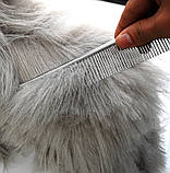 Гребінець двосторонній для котів та собак із нержавіючої сталі 19х3 см, фото 4